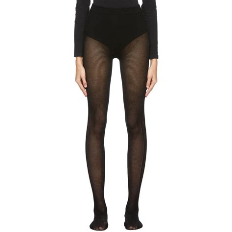 black gucci tights|gucci black distressed tights.